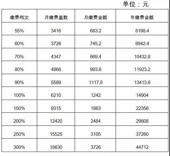 灵活就业人员养老保险各档该缴多少？2